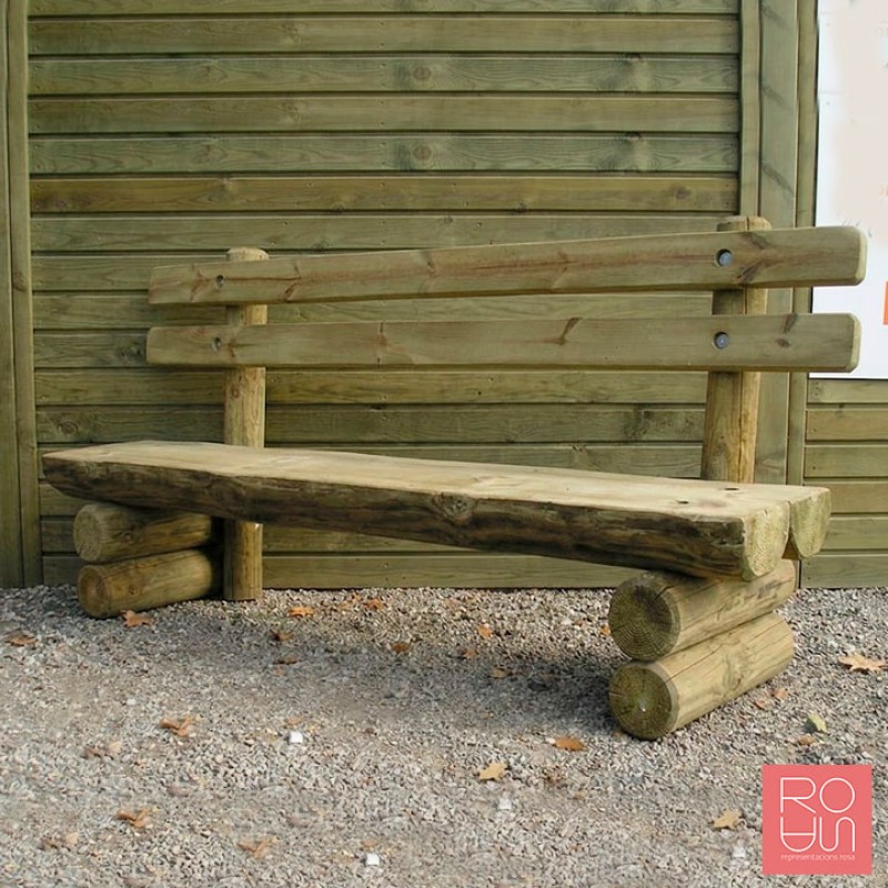 Banc de fusta Forestal 2m | Estil Rústic Pi Autoclau IV